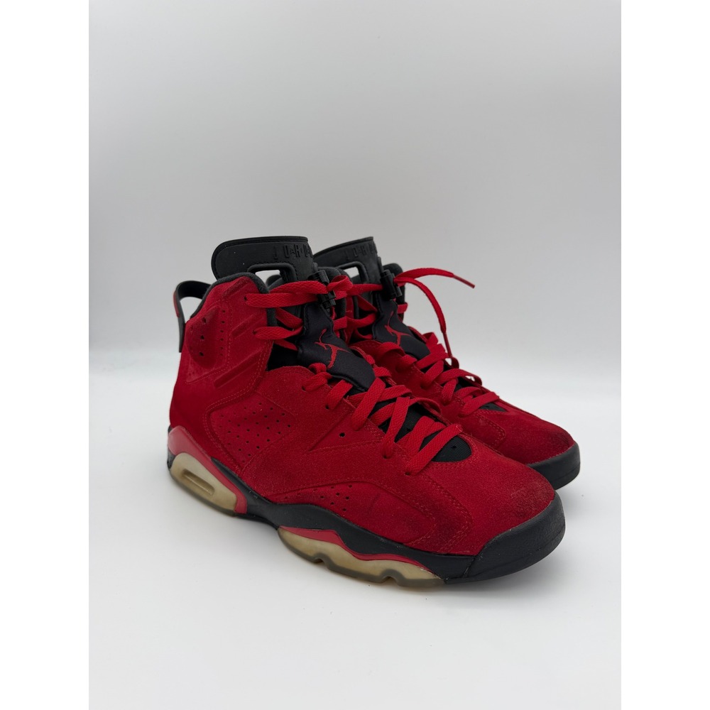 Jordan 6 Retro Toro Bravo Varsity Red Black Suede Sneakers CT8529-600 Mens 9.5